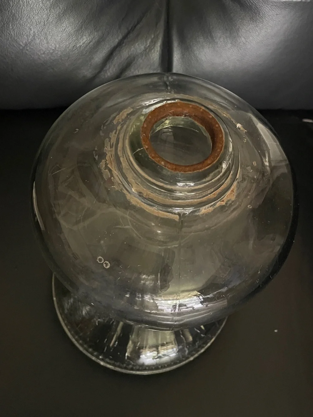 Home Accent Vintage clear Glass Pedestal Oil Lamp Cottagecore lantern